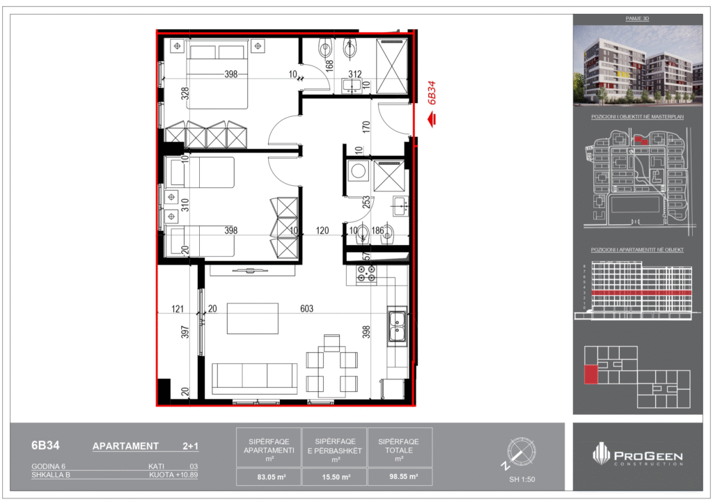 Planimetri Apartamenti 6B34 Univers City
